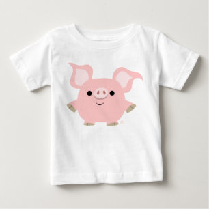 Niedlicher Shorty Cartoon Pig Baby T - Shirt