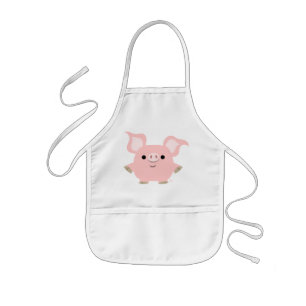 Niedlicher Shorty Cartoon Schürze Schweinekinder