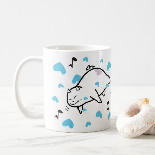 Niedlicher Shy Devil in Happy Hearts Sky Kaffeetasse
