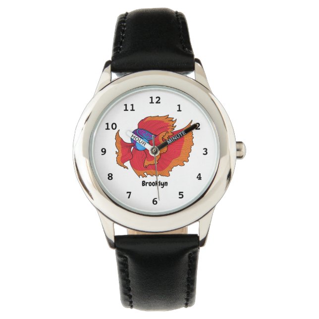 Niedlicher Siameser, der den Cartoon "Betta" bekäm Armbanduhr (Vorderseite)