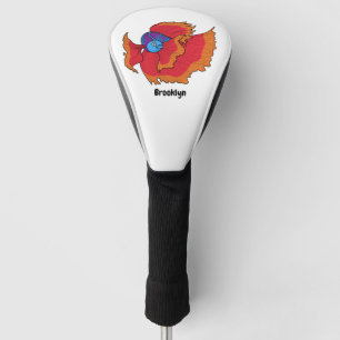 Niedlicher Siameser, der den Cartoon "Betta" bekäm Golf Headcover