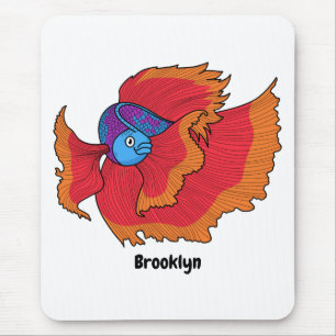 Niedlicher Siameser, der den Cartoon "Betta" bekäm Mousepad