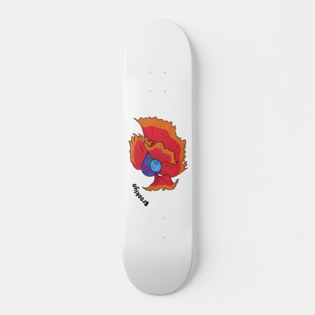 Niedlicher Siameser, der den Cartoon "Betta" bekäm Skateboard (Vorne)