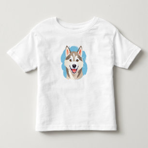 Niedlicher sibirischer Husky Dog Wolf Funny Huskie Kleinkind T-shirt