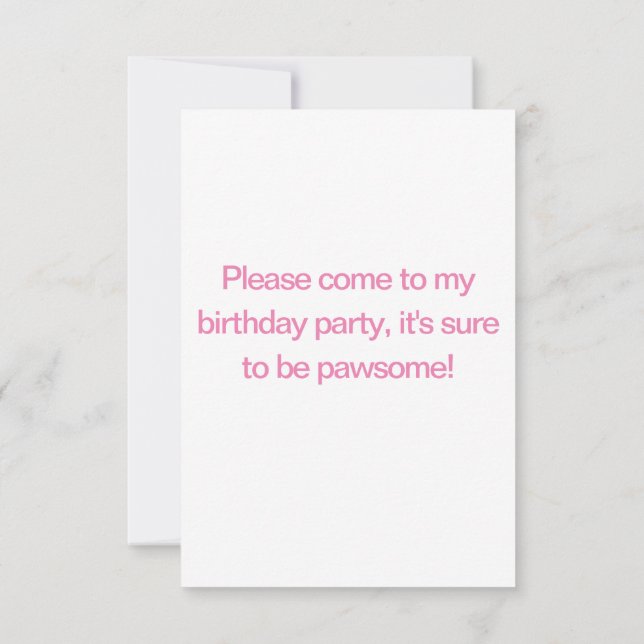 Niedlicher sibirischer Husky Geburtstagsaufenthalt Einladung (Rückseite)