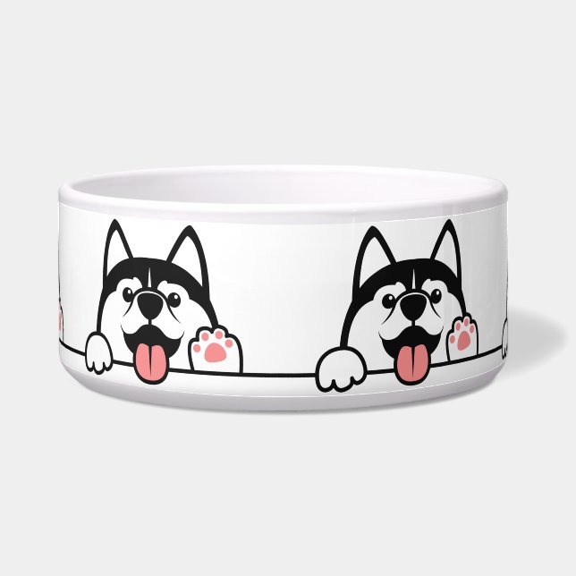 Niedlicher sibirischer Husky Napf (Vorderseite)