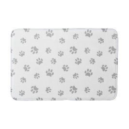 Niedlicher Silbergrau-Paw-Druck Badematte