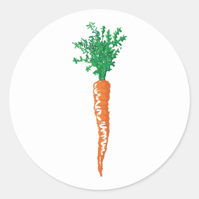 Niedlicher Single Carrot Osterdesign Runder Aufkleber (Vorderseite)
