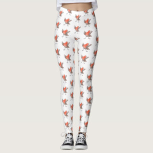 Niedlicher Singvogel Cartoon Leggings