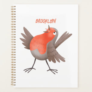 Niedlicher Singvogel Cartoon Planer