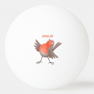 Niedlicher Singvogel Cartoon Tischtennisball