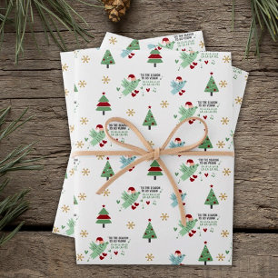 Niedlicher Singvogel, Green und Red Go Vegan Geschenkpapier Set