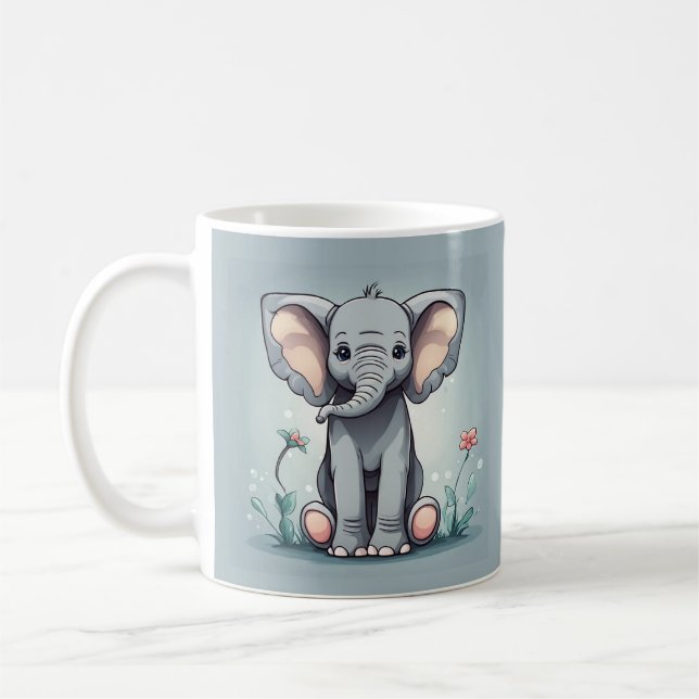 Niedlicher SitzElefant Kaffeetasse (Links)