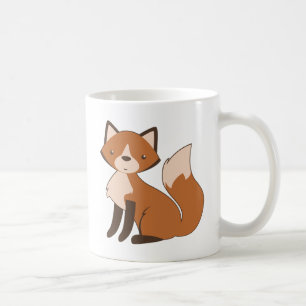 Niedlicher sitzender Fox Kaffeetasse