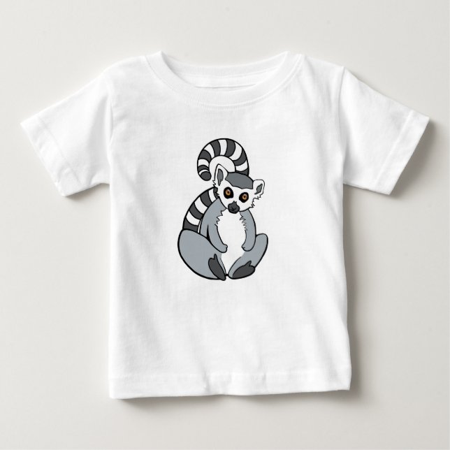 Niedlicher Sitzring-Lemur Baby T-shirt (Vorderseite)