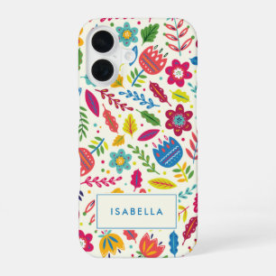 Niedlicher skandinavischer Blumenbezirk Personalis iPhone 16 Hülle