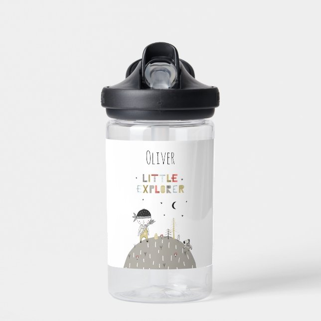 Niedlicher skandinavischer Little Explorer Persona Trinkflasche (Vorne)