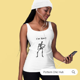 Niedlicher Skelettanz Frauen Workout Yoga Pilates Tank Top