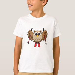 Niedlicher Skifahrer Cartoon T-Shirt