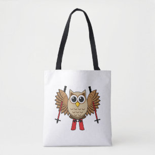 Niedlicher Skifahrer Cartoon Tasche