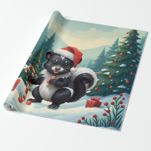 Niedlicher Skunk Cartoon Geschenkpapier