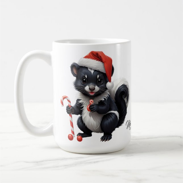 Niedlicher Skunk Cartoon Kaffeetasse (Links)