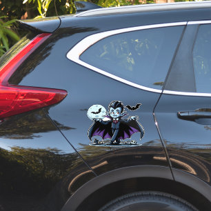 Niedlicher, skurriler Halloweenvampir Aufkleber