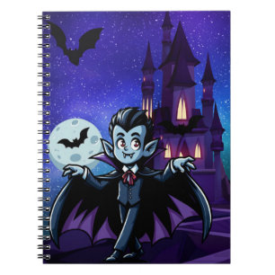 Niedlicher, skurriler Halloweenvampir Notizblock