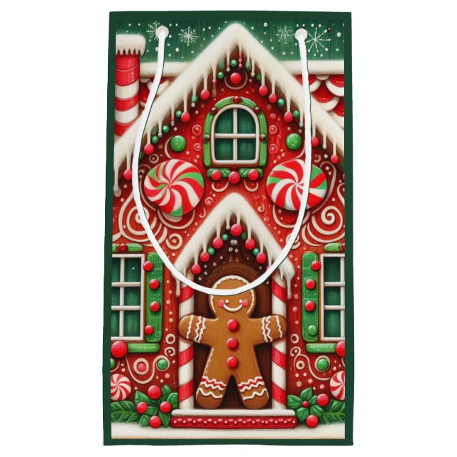 Niedlicher, skurriler Lebkuchen Kleine Geschenktüte (Vorderseite)