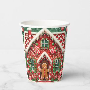 Niedlicher, skurriler Lebkuchen Pappbecher
