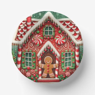 Niedlicher, skurriler Lebkuchen Pappteller