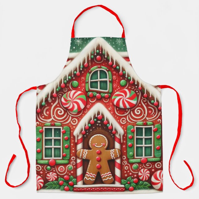 Niedlicher, skurriler Lebkuchen Schürze (Vorderseite)