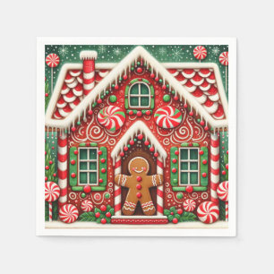 Niedlicher, skurriler Lebkuchen Serviette