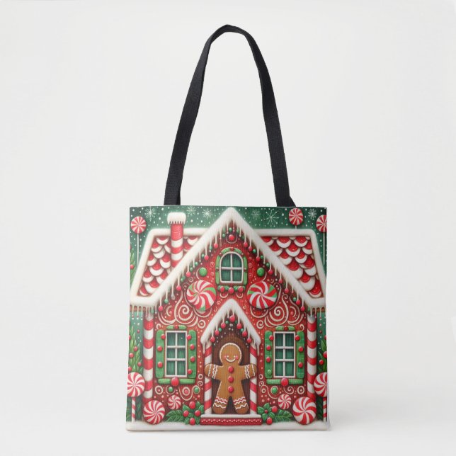 Niedlicher, skurriler Lebkuchen Tasche (Vorderseite)