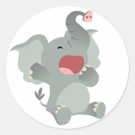 Niedlicher Sleepy-Cartoon Elephant Sticker