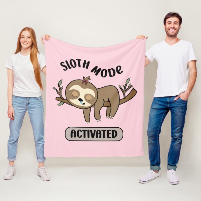 Niedlicher Sleepy-Sloth-Modus Fleecedecke (Beispiel)