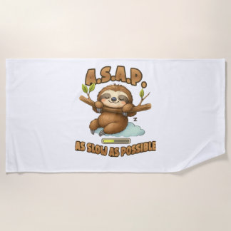 Niedlicher Sloth ASAP - so langsam wie möglich kla Strandtuch