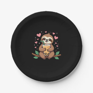Niedlicher Sloth Boba Bubble Milk Teatro Sociale B Pappteller