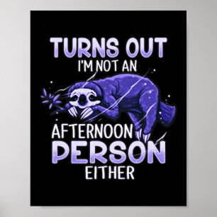 Niedlicher Sloth Fibro Lupus Chronische Ermüdung L Poster
