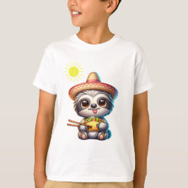 Niedlicher Sloth frisst Taco T-Shirt
