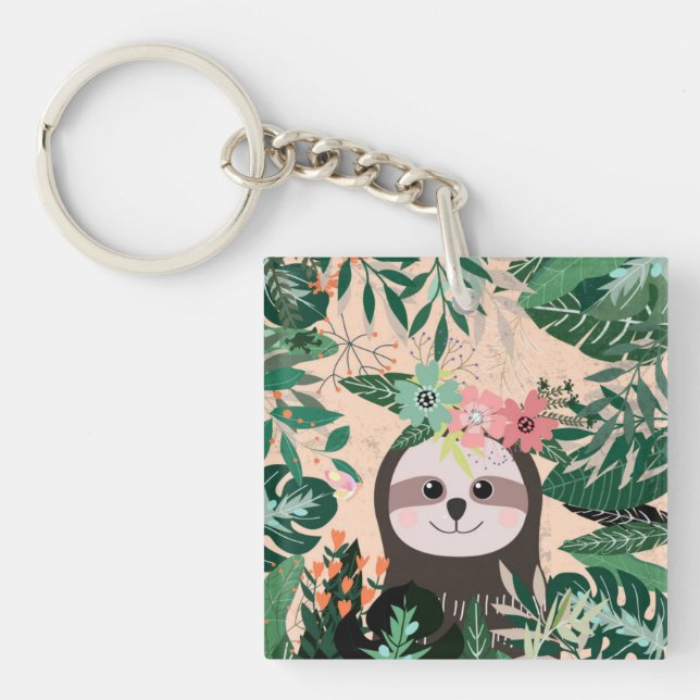 Niedlicher Sloth Schlüsselanhänger (Vorderseite)