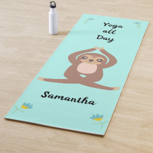 Niedlicher Sloth Yoga ganztägig (beiderseitig) Per Yogamatte