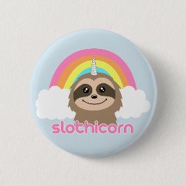 Niedlicher Slothunicorn-Abzeichen-Button-Knopf Button