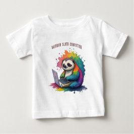 Niedlicher Slotrechner für Wasserfarben Baby T-shirt