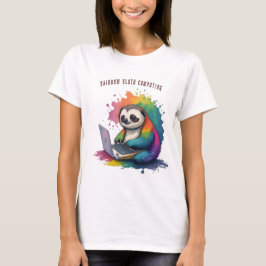 Niedlicher Slotrechner für Wasserfarben T-Shirt
