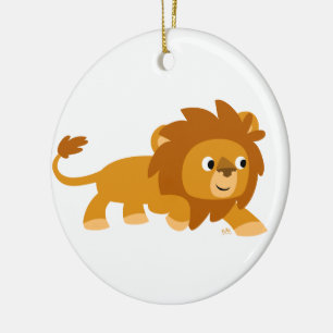 Niedlicher Smart Cartoon Löwenzelt Keramik Ornament