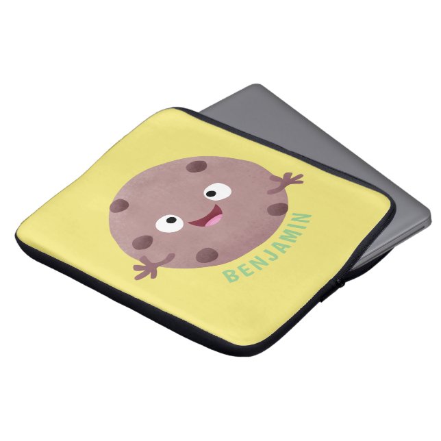 Niedlicher Smart-Schokolade-Chip-Cartoon Laptopschutzhülle (Vorne Oben)