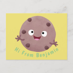 Niedlicher Smart-Schokolade-Chip-Cartoon Postkarte