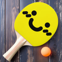 Niedlicher Smiley Gelbpingpongpaddel