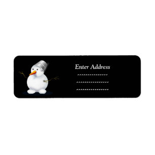 niedlicher Snowman Weihnachtsadressenaufkleber
